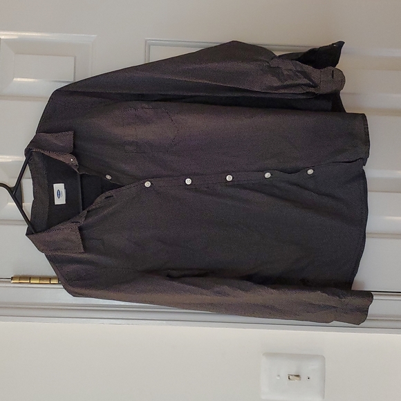 Cotton button down, black old navy - Picture 1 of 5